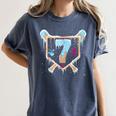Baseball 7 Year Old Ice Cream Drip 7th Birthday Boy Number 7 Women's Comfort Colors T-Shirt Moss Baseball 7 Year Old Ice Cream Drip 7th Birthday Boy Number 7 Women's Comfort Colors T-Shirt Moss
