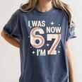 Baseball 7th Birthday 6 7 Years Old I Was 6 Now I'm 7 Women's Comfort Colors T-Shirt Moss Baseball 7th Birthday 6 7 Years Old I Was 6 Now I'm 7 Women's Comfort Colors T-Shirt Moss