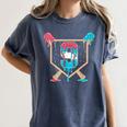 Baseball 9 Year Old Ice Cream Drip 9th Birthday Boys Player Women's Comfort Colors T-Shirt Moss Baseball 9 Year Old Ice Cream Drip 9th Birthday Boys Player Women's Comfort Colors T-Shirt Moss