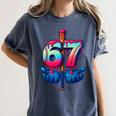Baseball Bat Hands Drip 67 Six Seven Gen Alpha Slang Meme Women's Comfort Colors T-Shirt Moss