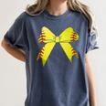 Baseball Bow Baseball Mom Women Baseball Mama Women's Comfort Colors T-Shirt Moss Baseball Bow Baseball Mom Women Baseball Mama Women's Comfort Colors T-Shirt Moss