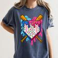 Baseball Boys Ice Cream Drip Baseball Women's Comfort Colors T-Shirt Moss