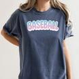 Baseball Bubble Letter Women's Comfort Colors T-Shirt Moss Baseball Bubble Letter Women's Comfort Colors T-Shirt Moss