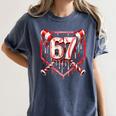 Baseball Candy Cane Drip 6 7 Six Seven Meme Christmas Boys Women's Comfort Colors T-Shirt Moss Baseball Candy Cane Drip 6 7 Six Seven Meme Christmas Boys Women's Comfort Colors T-Shirt Moss
