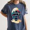 Baseball Catcher Mask Ice Cream Dripping Baseball Boy Youth Women's Comfort Colors T-Shirt Moss Baseball Catcher Mask Ice Cream Dripping Baseball Boy Youth Women's Comfort Colors T-Shirt Moss