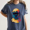 Baseball Catcher Mask Ice Cream Dripping Baseball Fan Boys Women's Comfort Colors T-Shirt Moss Baseball Catcher Mask Ice Cream Dripping Baseball Fan Boys Women's Comfort Colors T-Shirt Moss