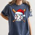 Baseball Christmas Lights Santa Christmas Baseball Player Women's Comfort Colors T-Shirt Moss Baseball Christmas Lights Santa Christmas Baseball Player Women's Comfort Colors T-Shirt Moss