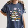 Baseball Christmas Tree Lights Women's Comfort Colors T-Shirt Moss Baseball Christmas Tree Lights Women's Comfort Colors T-Shirt Moss