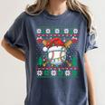 Baseball Christmas Ugly Sweater Santa Sport Men Kids Women's Comfort Colors T-Shirt Moss