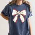 Baseball Coquette Bow Cute Baseball Game Women's Comfort Colors T-Shirt Moss Baseball Coquette Bow Cute Baseball Game Women's Comfort Colors T-Shirt Moss