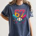 Baseball Drip 6 7 Number 67 Six Seven Meme Boys Kids Women's Comfort Colors T-Shirt Moss Baseball Drip 6 7 Number 67 Six Seven Meme Boys Kids Women's Comfort Colors T-Shirt Moss