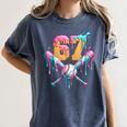 Baseball Drip 67 Six Seven Number 67 Player 67th Birthday Women's Comfort Colors T-Shirt Moss Baseball Drip 67 Six Seven Number 67 Player 67th Birthday Women's Comfort Colors T-Shirt Moss