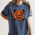 Baseball Drip Angry Lava Slime Ball Graphic Women's Comfort Colors T-Shirt Moss