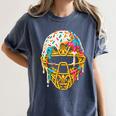 Baseball Drip For Boys Ice Cream Drip Youth Boys Catcher's Women's Comfort Colors T-Shirt Moss