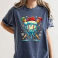 Baseball Drip Boys Youth Santa Christmas Baseball Women's Comfort Colors T-Shirt Moss Baseball Drip Boys Youth Santa Christmas Baseball Women's Comfort Colors T-Shirt Moss