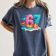 Baseball Drip Ice Cream 67 Graffiti Splash Melt Women's Comfort Colors T-Shirt Moss Baseball Drip Ice Cream 67 Graffiti Splash Melt Women's Comfort Colors T-Shirt Moss