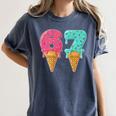 Baseball Drip Ice Cream 67 Baseball Women's Comfort Colors T-Shirt Moss Baseball Drip Ice Cream 67 Baseball Women's Comfort Colors T-Shirt Moss