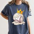 Baseball Drip Ice Cream Crown Melt Graphic Women's Comfort Colors T-Shirt Moss Baseball Drip Ice Cream Crown Melt Graphic Women's Comfort Colors T-Shirt Moss
