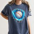 Baseball Drip Ice Cream Glove With Sprinkles Ball Boys Youth Women's Comfort Colors T-Shirt Moss Baseball Drip Ice Cream Glove With Sprinkles Ball Boys Youth Women's Comfort Colors T-Shirt Moss