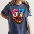 Baseball Drip Ice Cream Number 67 Player Or 67th Birthday Women's Comfort Colors T-Shirt Moss Baseball Drip Ice Cream Number 67 Player Or 67th Birthday Women's Comfort Colors T-Shirt Moss