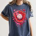 Baseball Drip Ice Cream Sprinkles Valentines Day Baseball Women's Comfort Colors T-Shirt Moss