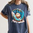 Baseball Drip Ice Cream Sprinkless Glove Boy Kid Women's Comfort Colors T-Shirt Moss Baseball Drip Ice Cream Sprinkless Glove Boy Kid Women's Comfort Colors T-Shirt Moss