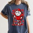 Baseball Drip Icecream Heart Red Valentine Day Boys Kids Women's Comfort Colors T-Shirt Moss