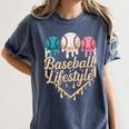 Baseball Drip Icecream Women's Comfort Colors T-Shirt Moss Baseball Drip Icecream Women's Comfort Colors T-Shirt Moss