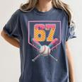 Baseball Drip Number 67 Fun Six Seven 6 7 Meme Women's Comfort Colors T-Shirt Moss Baseball Drip Number 67 Fun Six Seven 6 7 Meme Women's Comfort Colors T-Shirt Moss