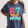 Baseball Drip Number 67 Player Trendy 6 7 Meme Women's Comfort Colors T-Shirt Moss