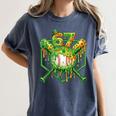 Baseball Drip St Patricks Day Boys Baseball St Patricks Day Women's Comfort Colors T-Shirt Moss