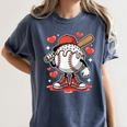 Baseball Drip Valentine Boys Women Men Hearts Sport Love Women's Comfort Colors T-Shirt Moss Baseball Drip Valentine Boys Women Men Hearts Sport Love Women's Comfort Colors T-Shirt Moss