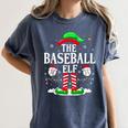 The Baseball Elf Christmas Sport Lovers Xmas Elf Women's Comfort Colors T-Shirt Moss