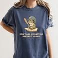 Baseball Frog Saying Batting Retro Artwork Women's Comfort Colors T-Shirt Moss Baseball Frog Saying Batting Retro Artwork Women's Comfort Colors T-Shirt Moss