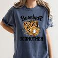 Baseball Godmother Leopard Heart Baseball Mom Game Day Women's Comfort Colors T-Shirt Moss Baseball Godmother Leopard Heart Baseball Mom Game Day Women's Comfort Colors T-Shirt Moss