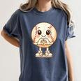 Baseball With Heart Hands Love Cute Baseball Women's Comfort Colors T-Shirt Moss Baseball With Heart Hands Love Cute Baseball Women's Comfort Colors T-Shirt Moss