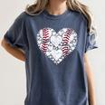 Baseball Heart Love Game Sports Fan Game Day Women's Comfort Colors T-Shirt Moss Baseball Heart Love Game Sports Fan Game Day Women's Comfort Colors T-Shirt Moss
