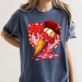 Baseball Heart Valentine Baseball Ice Cream Drip Boys Girls Women's Comfort Colors T-Shirt Moss Baseball Heart Valentine Baseball Ice Cream Drip Boys Girls Women's Comfort Colors T-Shirt Moss