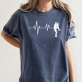 Baseball Heartbeat Pitcher Position Simple Line Art Women's Comfort Colors T-Shirt Moss Baseball Heartbeat Pitcher Position Simple Line Art Women's Comfort Colors T-Shirt Moss
