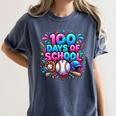Baseball Ice Cream Drip 100 Days Of School Student Teacher Women's Comfort Colors T-Shirt Moss Baseball Ice Cream Drip 100 Days Of School Student Teacher Women's Comfort Colors T-Shirt Moss