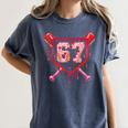 Baseball Ice Cream Drip Number 67 Meme Valentine Couple Love Women's Comfort Colors T-Shirt Moss