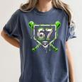 Baseball Ice Cream Drip Number 67 Player 67th Birthday Kids Women's Comfort Colors T-Shirt Moss Baseball Ice Cream Drip Number 67 Player 67th Birthday Kids Women's Comfort Colors T-Shirt Moss
