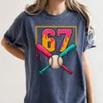Baseball Ice Cream Drip Number 67 Player 67th Birthday Premium Tri-Blend Women's Comfort Colors T-Shirt Moss Baseball Ice Cream Drip Number 67 Player 67th Birthday Premium Tri-Blend Women's Comfort Colors T-Shirt Moss