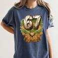 Baseball Ice Cream Drip Number 67 Playground Player 67th Women's Comfort Colors T-Shirt Moss Baseball Ice Cream Drip Number 67 Playground Player 67th Women's Comfort Colors T-Shirt Moss