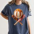 Baseball Ice Cream Drip Style Melting Ice Cream Youth Teen Women's Comfort Colors T-Shirt Moss