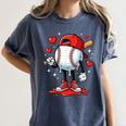 Baseball Ice Cream Drip Valentines Day Sports For Kids Boys Women's Comfort Colors T-Shirt Moss Baseball Ice Cream Drip Valentines Day Sports For Kids Boys Women's Comfort Colors T-Shirt Moss