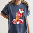 Baseball Ice Cream Drip Youth Strawberry Baseball Red Women's Comfort Colors T-Shirt Moss Baseball Ice Cream Drip Youth Strawberry Baseball Red Women's Comfort Colors T-Shirt Moss