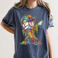 Baseball Ice Cream Dripping Dabbing Baseball Drip Women's Comfort Colors T-Shirt Moss Baseball Ice Cream Dripping Dabbing Baseball Drip Women's Comfort Colors T-Shirt Moss