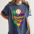 Baseball Ice Cream Respect The Drip Mardi Gras Carnival Boys Women's Comfort Colors T-Shirt Moss
