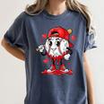 Baseball Ice Cream Valentine Dripping Game Day Men Boys Kids Women's Comfort Colors T-Shirt Moss Baseball Ice Cream Valentine Dripping Game Day Men Boys Kids Women's Comfort Colors T-Shirt Moss
